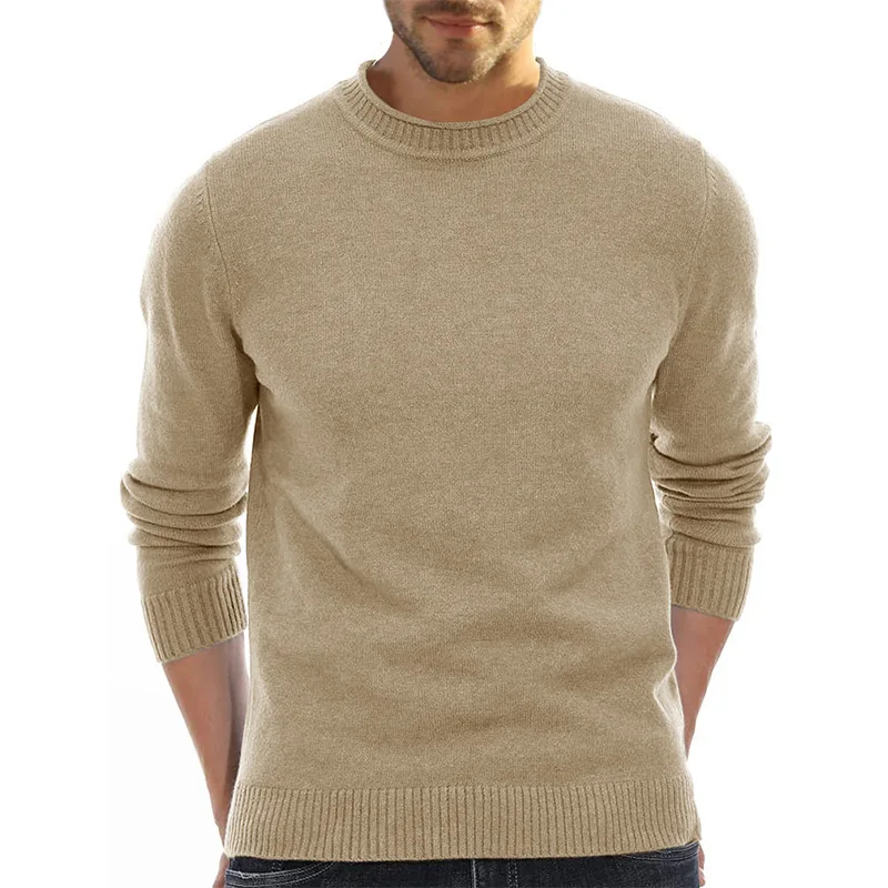 Men's Beige Round Neck Knitted Sweater Long Sleeve Casual Stylish Solid Pullovers Soft Comfy Clothing American Sizes
Men's Beige Round Neck Knitted Sweater Long Sleeve Casual Stylish Solid Pullovers Soft Comfy Clothing American Sizes