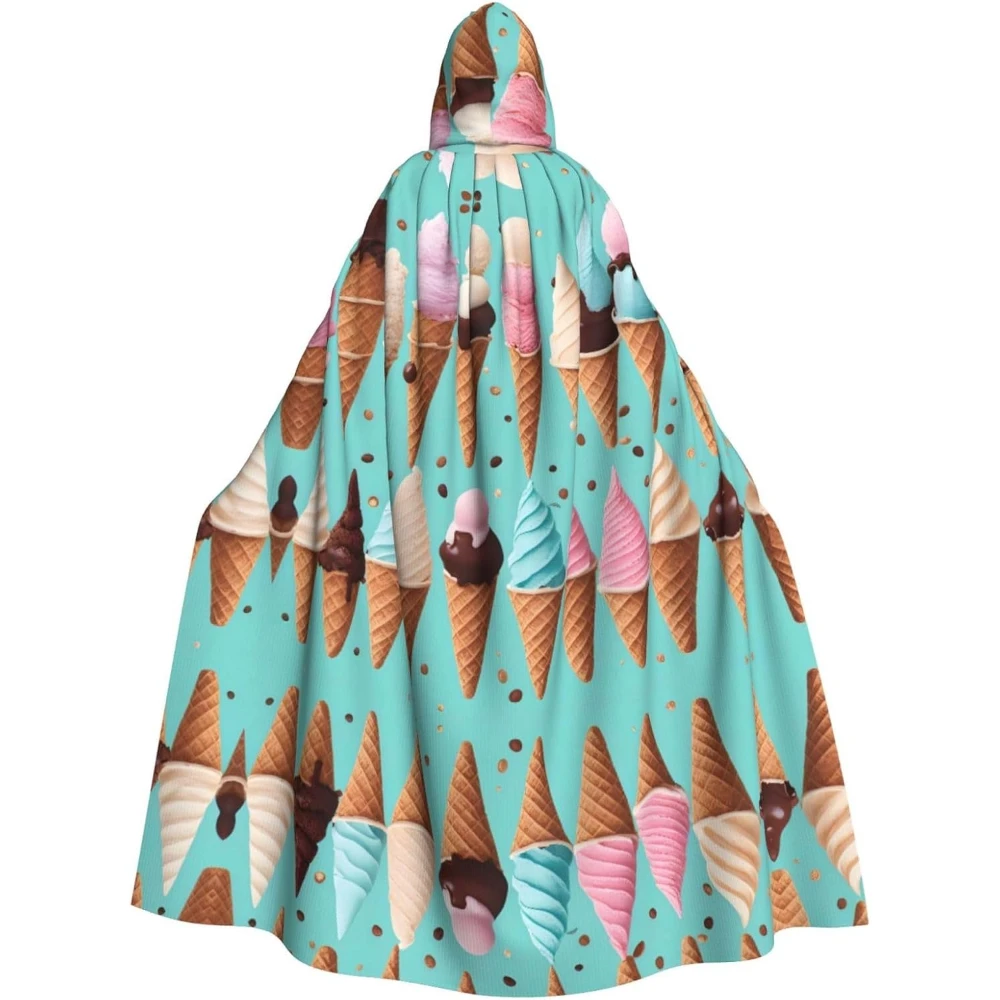 Ice Cream Cones Prints Halloween Adult Hooded Cloak for Parties and Costumes for Men Women Teens Print One Size
Ice Cream Cones Prints Halloween Adult Hooded Cloak for Parties and Costumes for Men Women Teens Print One Size