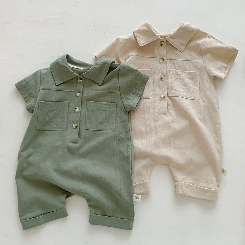 2024 New Summer Toddler Baby Boys Jumpsuit Short Sleeved Cotton Solid Color Newborn Baby Boys Romper 0-24M Baby Boys Clothing
2024 New Summer Toddler Baby Boys Jumpsuit Short Sleeved Cotton Solid Color Newborn Baby Boys Romper 0-24M Baby Boys Clothing