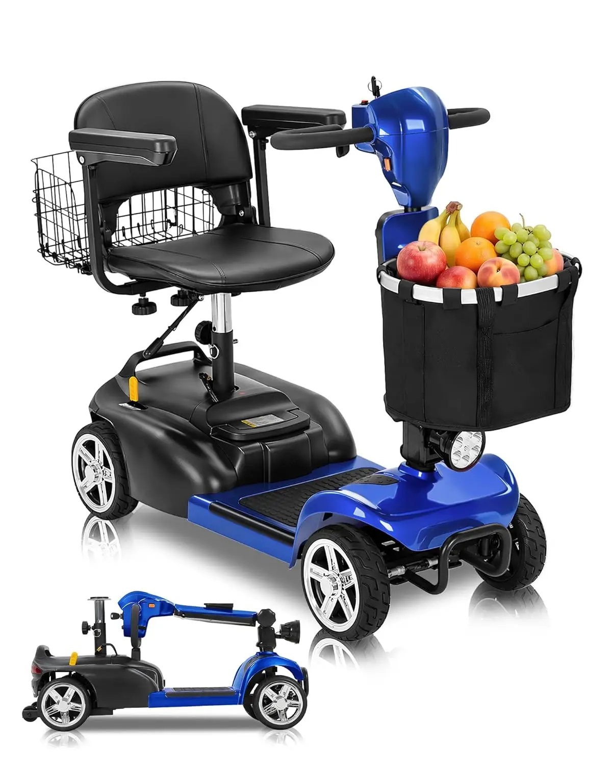 4 Wheel Mobility Scooter, 20Miles Long Range, Removable Lithium Battery, Heavy Duty Scooter for Travel, 350W, Customized
4 Wheel Mobility Scooter, 20Miles Long Range, Removable Lithium Battery, Heavy Duty Scooter for Travel, 350W, Customized