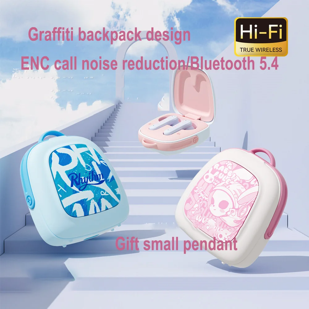 Graffiti Backpack Wireless Bluetooth Headphones With Doll lanyard Waterproof Noise Reduction HIFI Stereo Earphones Bluetooth 5.4
Graffiti Backpack Wireless Bluetooth Headphones With Doll lanyard Waterproof Noise Reduction HIFI Stereo Earphones Bluetooth 5.4