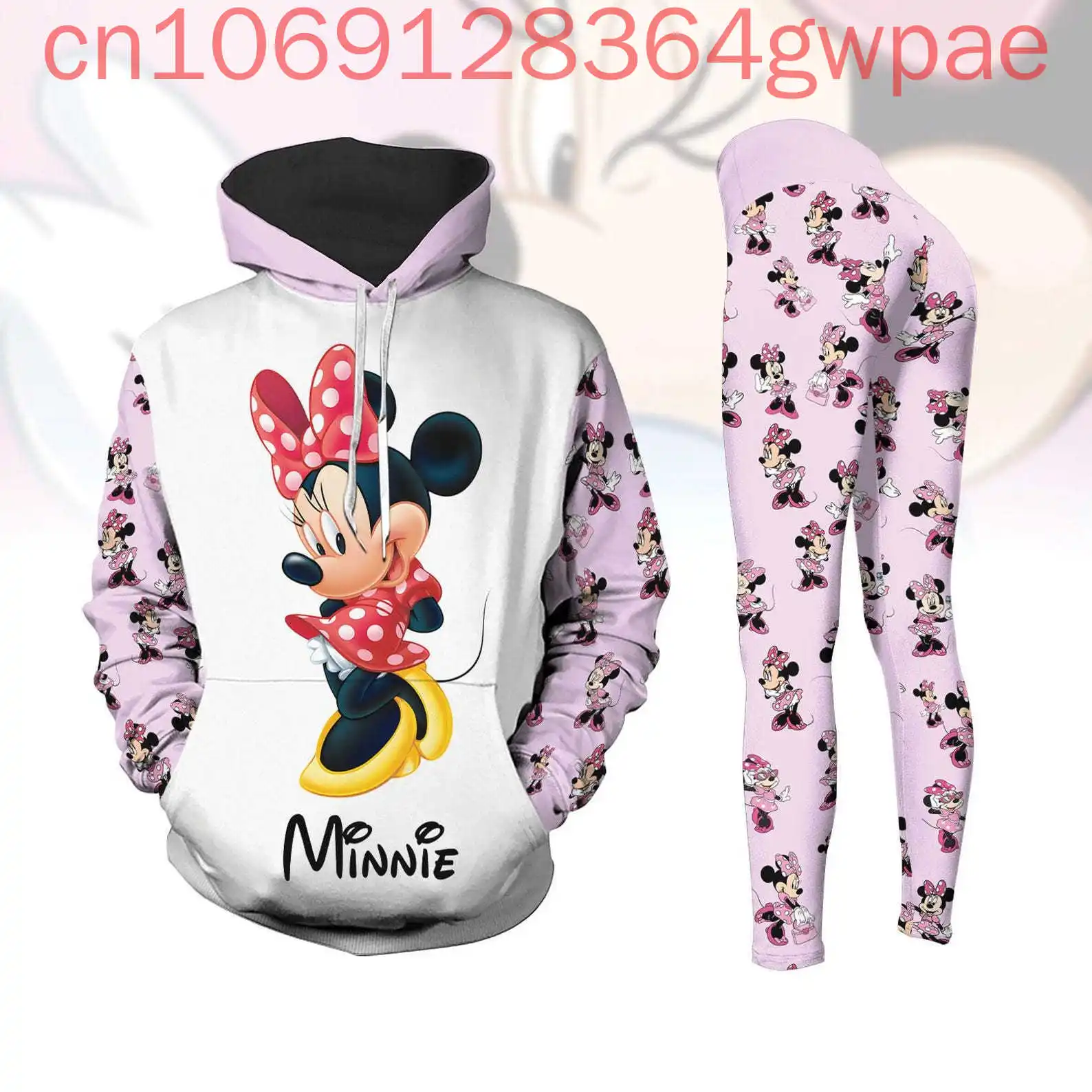 Cute Disney Minnie Mouse Women's 3D Print Hoodie Legging Set Casual Women's Yoga Pants Sweatshirt Fashion Sports Suit
Cute Disney Minnie Mouse Women's 3D Print Hoodie Legging Set Casual Women's Yoga Pants Sweatshirt Fashion Sports Suit