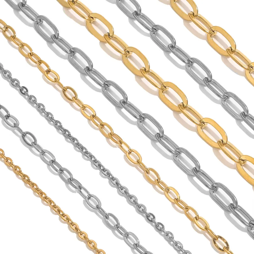 1metre Stainless Steel Gold-plated PVD Large Cross Chain for DIY Necklace Bracelet Bag Chain Jewelry Making Material Accessories
1metre Stainless Steel Gold-plated PVD Large Cross Chain for DIY Necklace Bracelet Bag Chain Jewelry Making Material Accessories