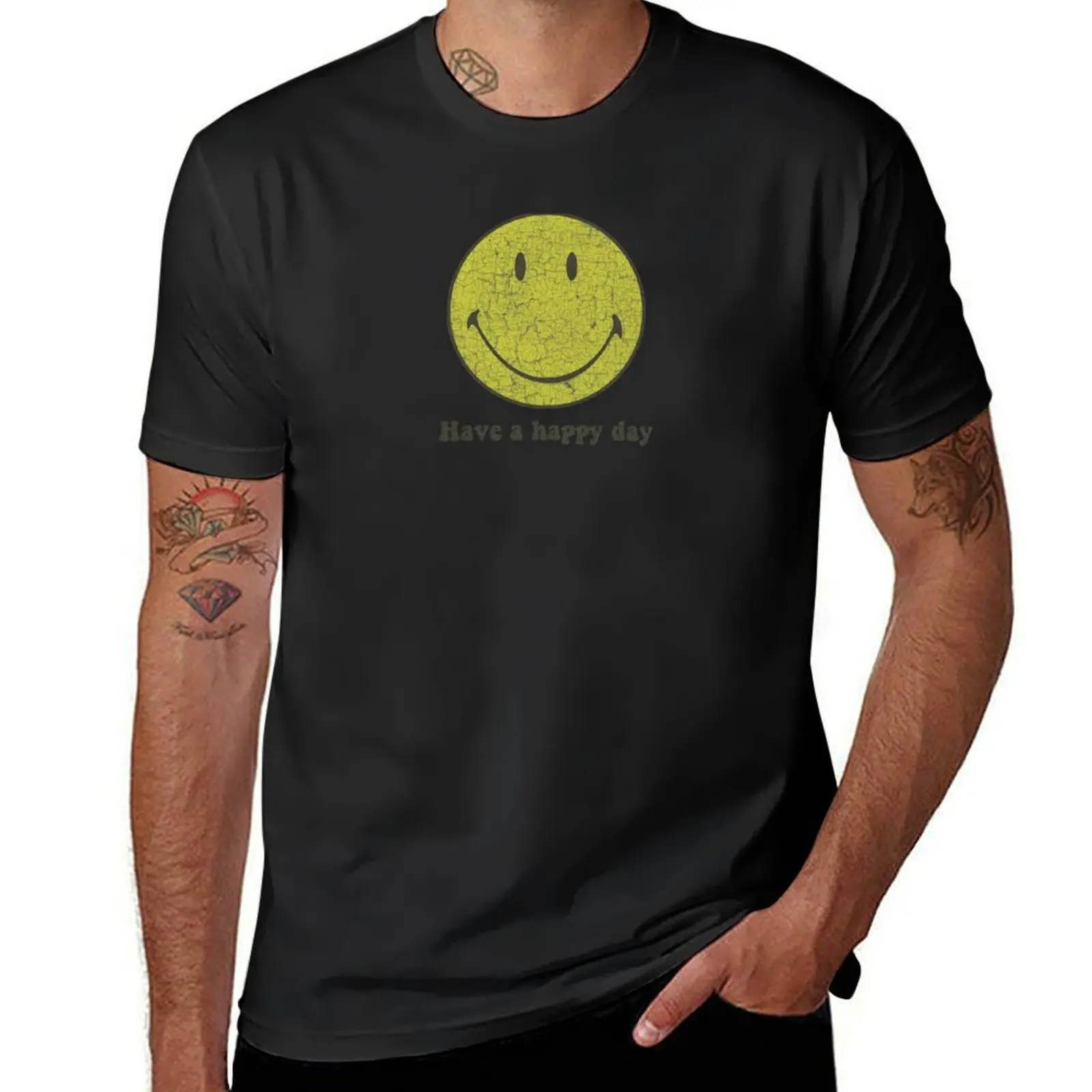 Have a happy day T-Shirt Short sleeve tee summer tops customs design your own tshirts for men
Have a happy day T-Shirt Short sleeve tee summer tops customs design your own tshirts for men