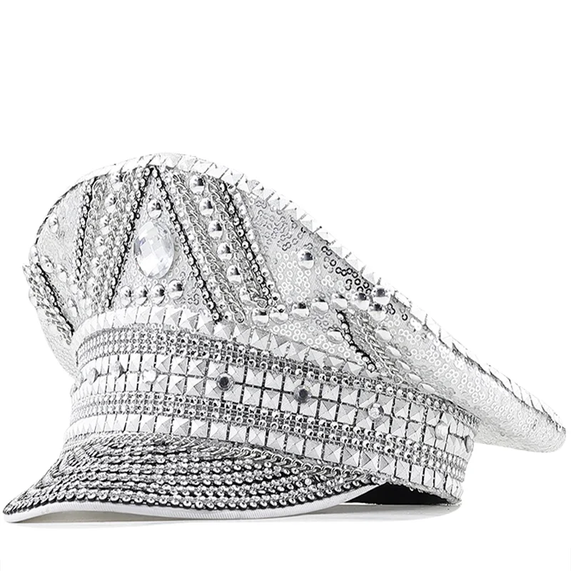 Fashion Women Bride Captain Hat Military Cap Sergeant Bridal Hat Hen Do Hat Festival Birthday Part Hat Luxury Rhinestone
Fashion Women Bride Captain Hat Military Cap Sergeant Bridal Hat Hen Do Hat Festival Birthday Part Hat Luxury Rhinestone