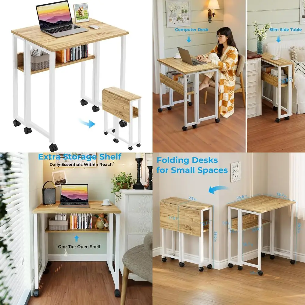 Компактный стол на колесиках с полкой для хранения, складной компьютерный стол 24,8 дюйма для небольших помещений, простая сборка и мобильность
Компактный стол на колесиках с полкой для хранения, складной компьютерный стол 24,8 дюйма для небольших помещений, простая сборка и мобильность