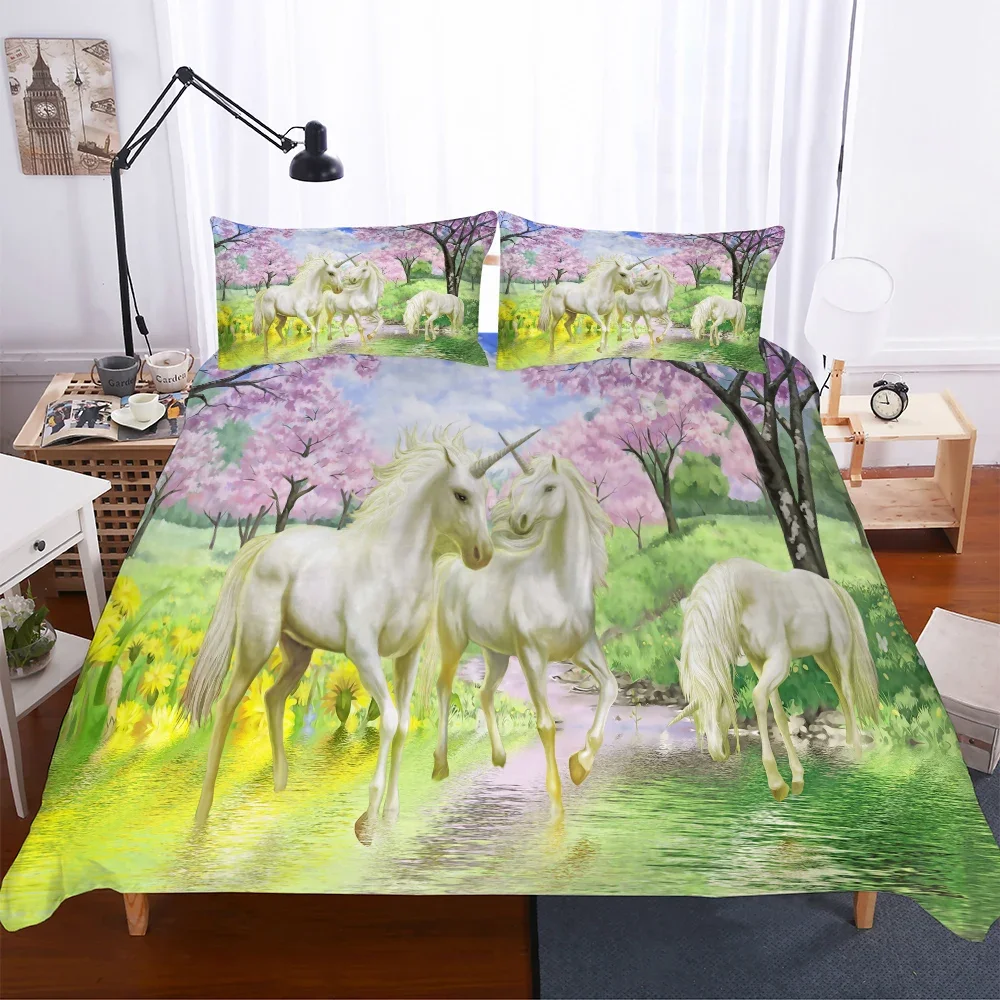 Beddengoed Set Pink Unicorn Quilt Cover Bedding Set Digital Print Lovely Rainbow Unicorn Bedclothes Kids Bed Cartoon Duvet Set
Beddengoed Set Pink Unicorn Quilt Cover Bedding Set Digital Print Lovely Rainbow Unicorn Bedclothes Kids Bed Cartoon Duvet Set