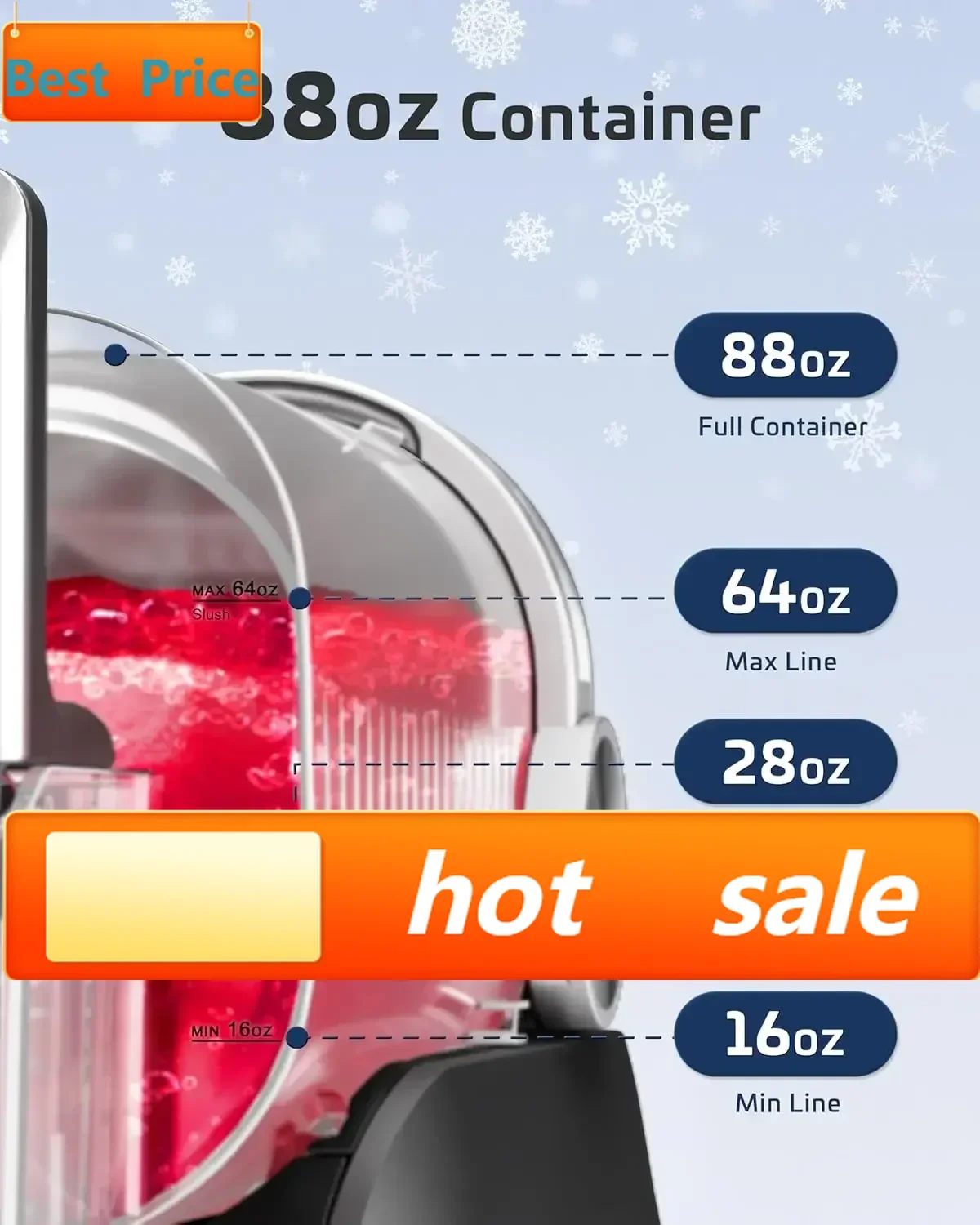 hot-sellingNEW! Slushie Machine, No Ice Needed, 88 oz Slushie Machine for Home with Dust Cover, Professional Frozen Drink Maker,
hot-sellingNEW! Slushie Machine, No Ice Needed, 88 oz Slushie Machine for Home with Dust Cover, Professional Frozen Drink Maker,