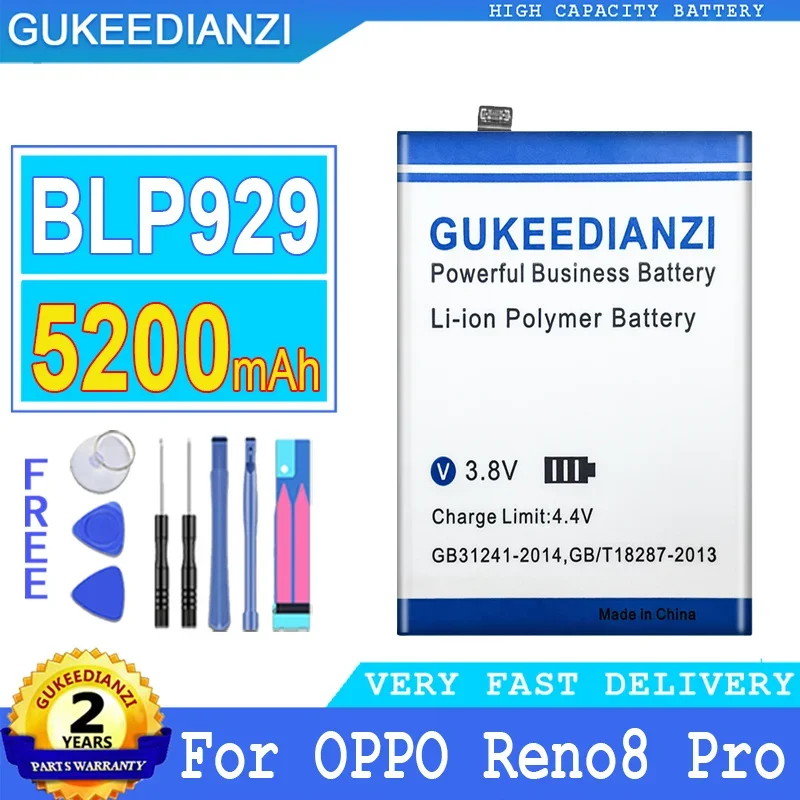 5200mAh аккумулятор GUKEEDIANZI BLP929 для OPPO Reno 8 Pro PLUS 8Pro + аккумулятор большой мощности
5200mAh аккумулятор GUKEEDIANZI BLP929 для OPPO Reno 8 Pro PLUS 8Pro + аккумулятор большой мощности