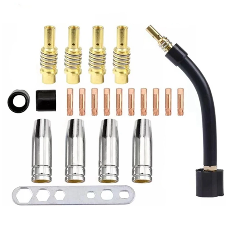 New 22Pcs MIG MB15AK Set Nozzles For Welding Torch Cap Tip Contact MB15 Accessories Welding Machine
New 22Pcs MIG MB15AK Set Nozzles For Welding Torch Cap Tip Contact MB15 Accessories Welding Machine
