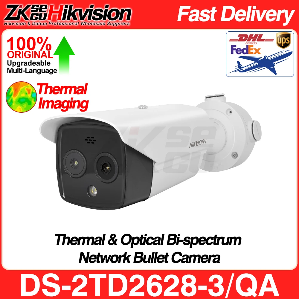 Hikvision DS-2TD2628-3/QA термальная и оптическая камера двойного спектра 256*192 12 мкм 4 МП 4,3 мм IP-камера алгоритм светоотражающего фильтра
Hikvision DS-2TD2628-3/QA термальная и оптическая камера двойного спектра 256*192 12 мкм 4 МП 4,3 мм IP-камера алгоритм светоотражающего фильтра