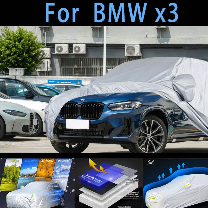 For BMW x3 Outdoor Protection Full Car Covers Snow Cover Sunshade Waterproof Dustproof Exterior Car cover protection
For BMW x3 Outdoor Protection Full Car Covers Snow Cover Sunshade Waterproof Dustproof Exterior Car cover protection
