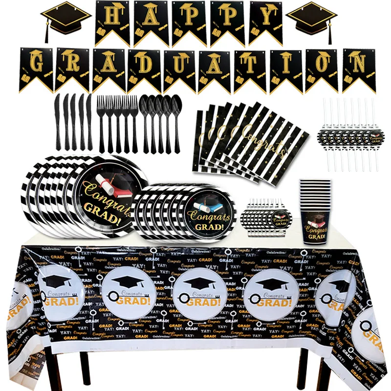 Graduation Season Theme Party Birthday Set Disposable Tableware Set Paper Plate Paper Paper Plate tissue
Graduation Season Theme Party Birthday Set Disposable Tableware Set Paper Plate Paper Paper Plate tissue