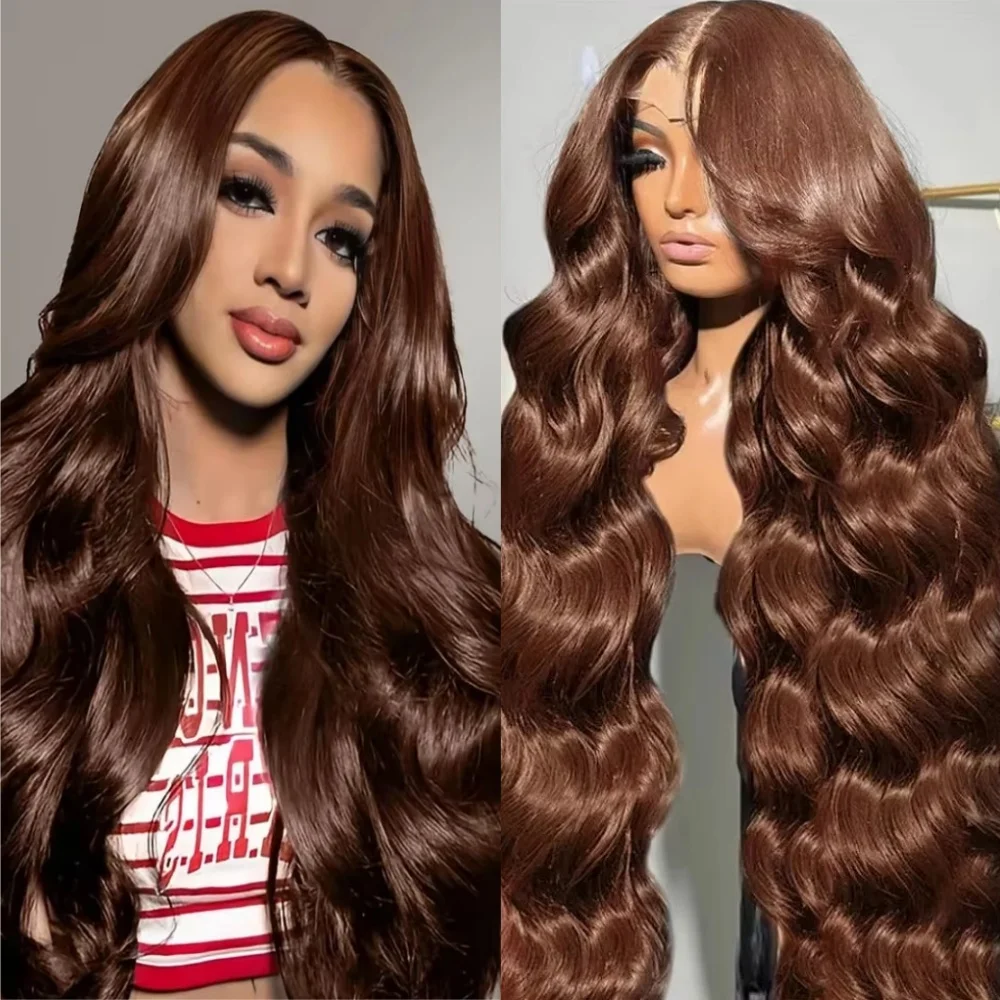 #4 HD 13x6 Chocolate Brown Body Wave Lace Front Wig 13x4 Colored Human Hair Wigs Human Hair Pre Plucked For Women
#4 HD 13x6 Chocolate Brown Body Wave Lace Front Wig 13x4 Colored Human Hair Wigs Human Hair Pre Plucked For Women