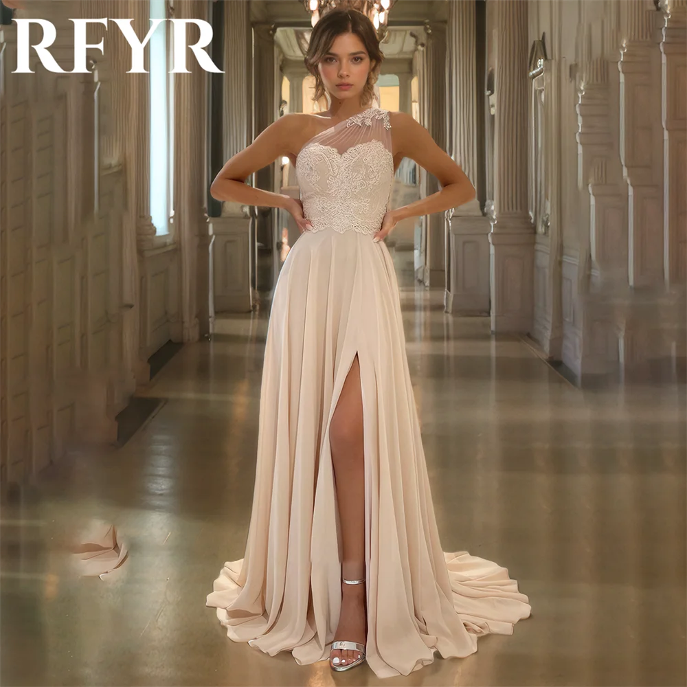 RFYR One Shoulder Evening Dresses Applique Prom Dress Lace Exquisite Pleats Sequins Sleeveless Party Dresses Customized
RFYR One Shoulder Evening Dresses Applique Prom Dress Lace Exquisite Pleats Sequins Sleeveless Party Dresses Customized