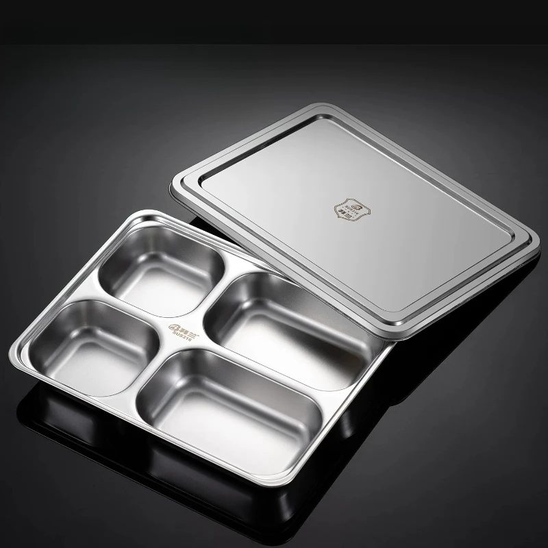 LTT stainless steel fast food plate thickened and divided plate canteen fast food plate
LTT stainless steel fast food plate thickened and divided plate canteen fast food plate