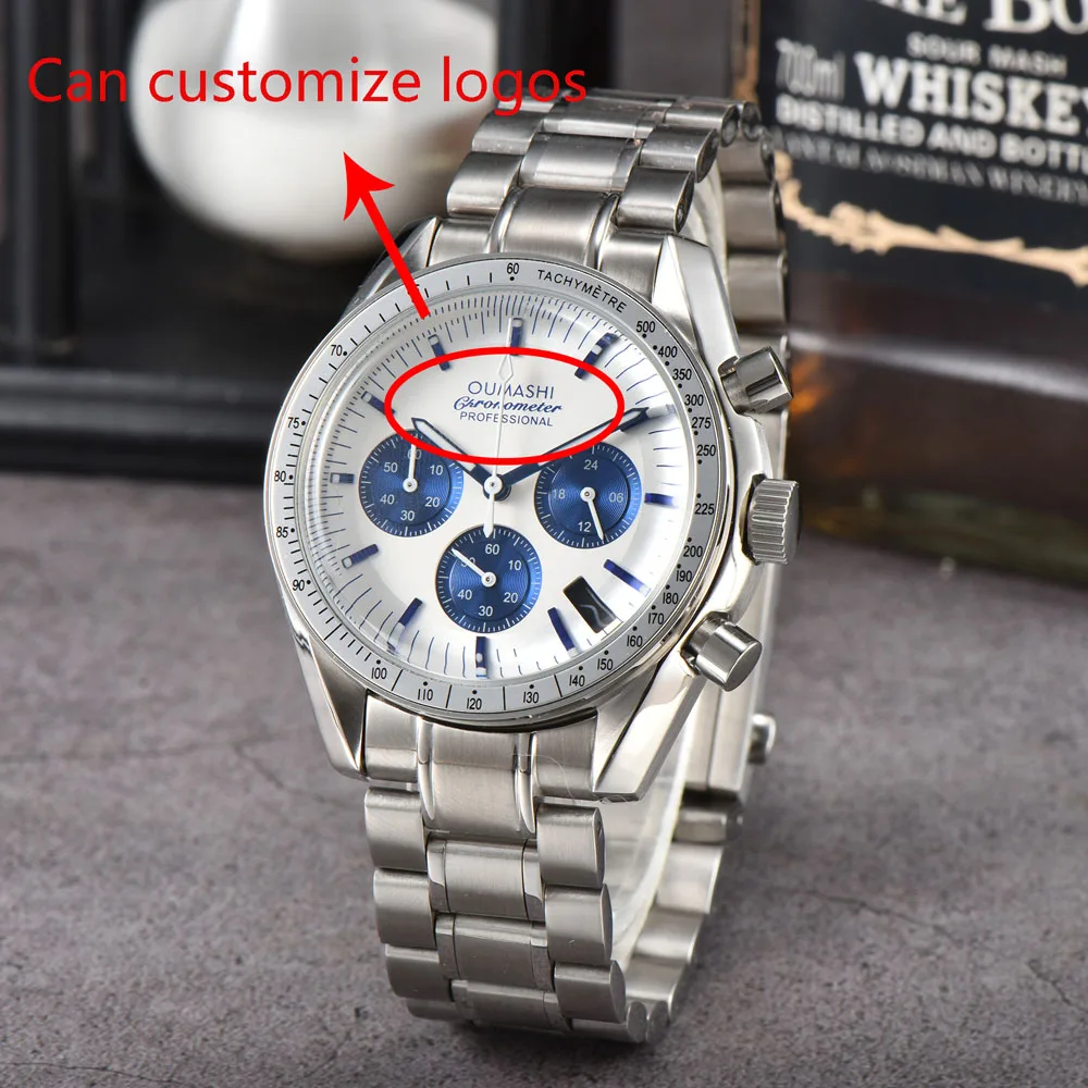 40mm luxury men's VK63 quartz wristwatches OMG moon Panda type watch with Japanese VK63 quartz movement Speed Chronograph reloj
40mm luxury men's VK63 quartz wristwatches OMG moon Panda type watch with Japanese VK63 quartz movement Speed Chronograph reloj