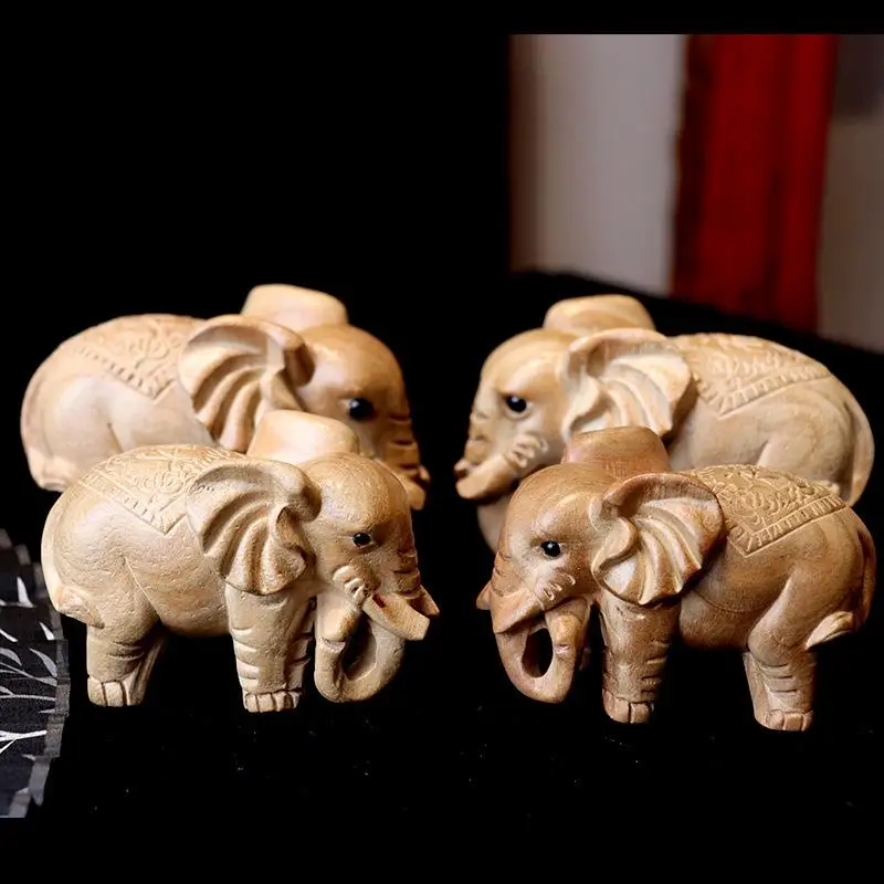 Fruit Wood Carving Elephant Good Luck Wooden Sculpture Home Decorations Artistic Craftwork Practical Ornaments Natural Design
Fruit Wood Carving Elephant Good Luck Wooden Sculpture Home Decorations Artistic Craftwork Practical Ornaments Natural Design