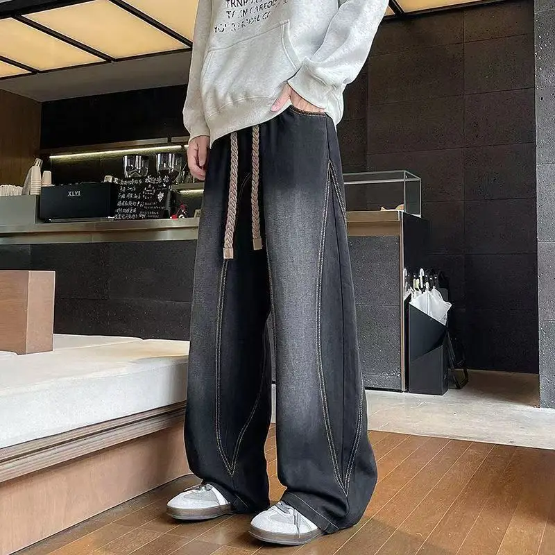 Американские тяжелые джинсы в стиле ретро, мужские модные свободные прямые широкие брюки High Street, повседневные джинсы
Американские тяжелые джинсы в стиле ретро, мужские модные свободные прямые широкие брюки High Street, повседневные джинсы