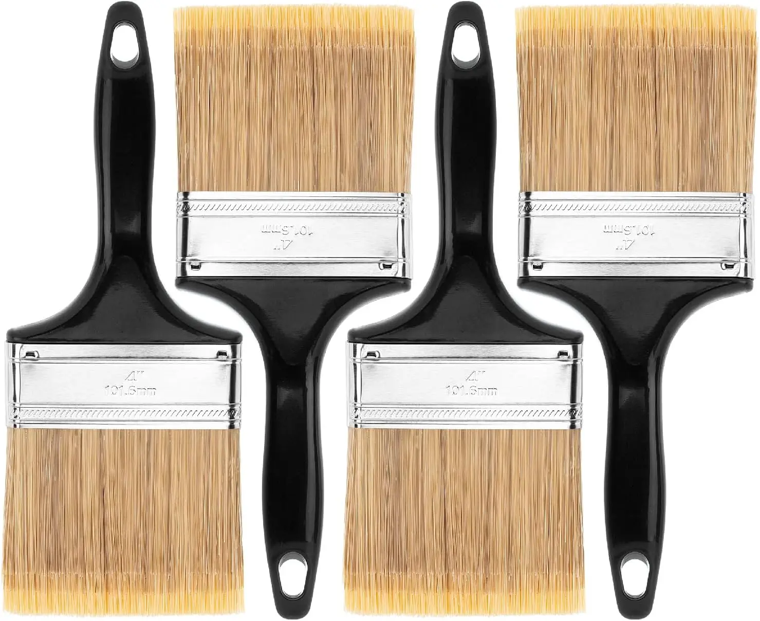 4 Pack Flat Paint Brushes 4 Inch for Walls, Furniture, Wood, Smooth Finish
4 Pack Flat Paint Brushes 4 Inch for Walls, Furniture, Wood, Smooth Finish