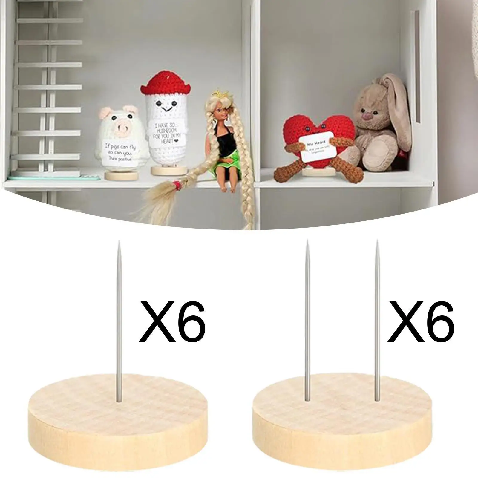 12 Pieces Crochet Doll Stands, Doll Holder, Portable DIY Simple Decorative Creative Wooden Base Support, Action Figure Stands
12 Pieces Crochet Doll Stands, Doll Holder, Portable DIY Simple Decorative Creative Wooden Base Support, Action Figure Stands