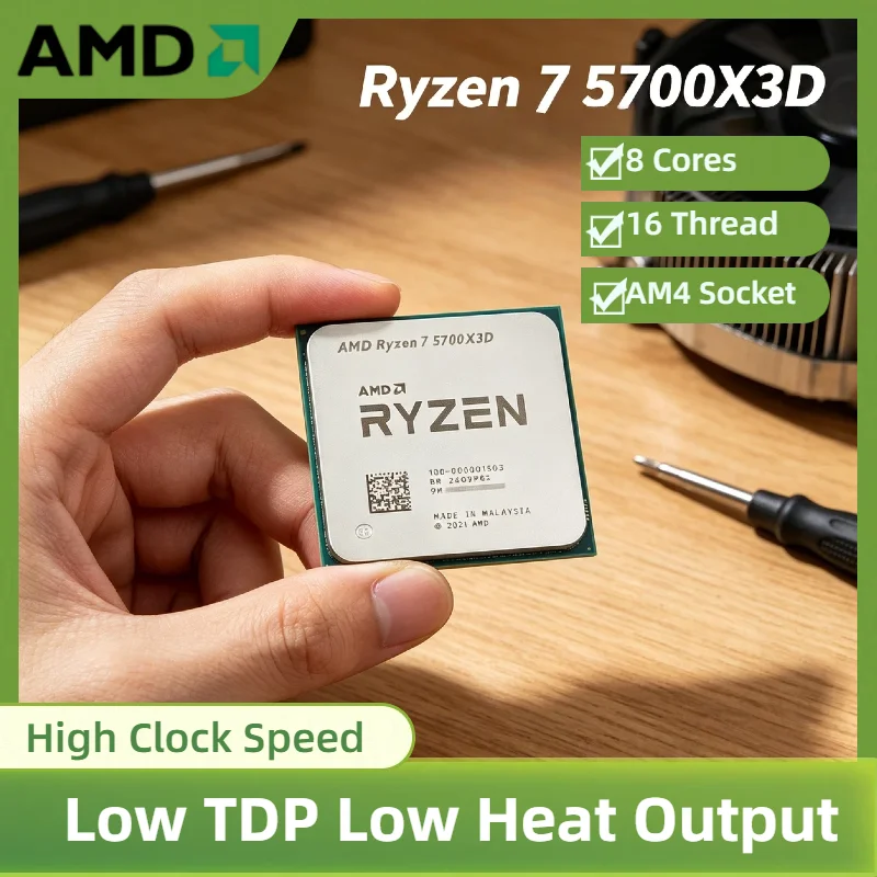 AMD Ryzen 7 5700X3D 8 Cores 16 Threads 3.0GHz Base 4.1GHz Boost 105W AM4 DDR4 Gaming Processor for X570 B550 Bulk Pro Unit
AMD Ryzen 7 5700X3D 8 Cores 16 Threads 3.0GHz Base 4.1GHz Boost 105W AM4 DDR4 Gaming Processor for X570 B550 Bulk Pro Unit