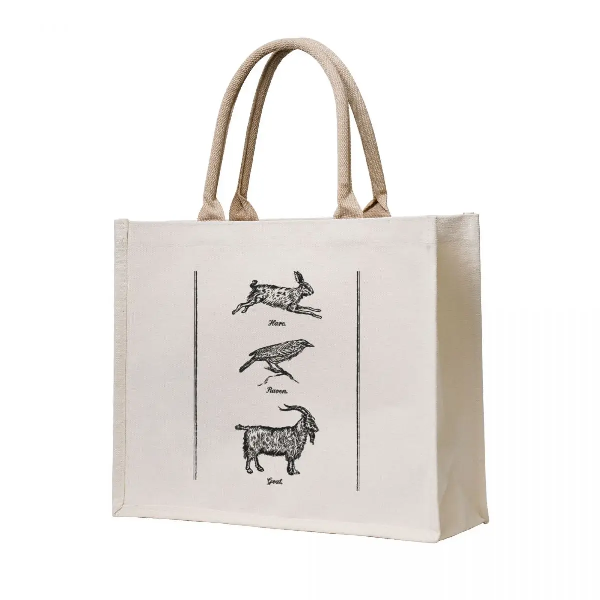 Hare, Raven, Goat Tote Bag Women's shopper bag Women's shopping bag foldable reusable Canvas for women
Hare, Raven, Goat Tote Bag Women's shopper bag Women's shopping bag foldable reusable Canvas for women