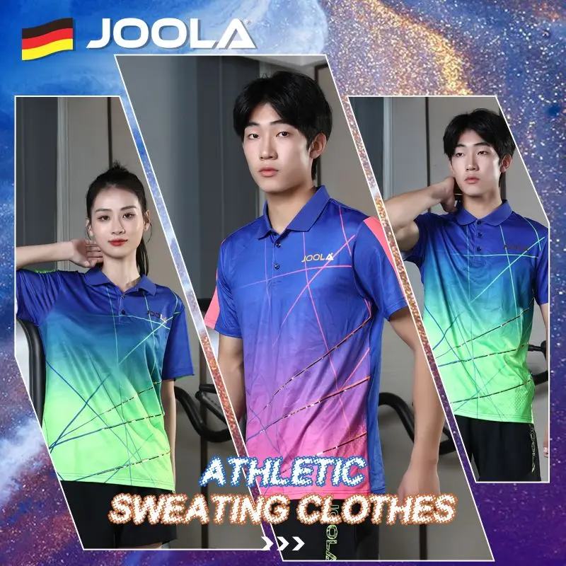 JOOLA table tennis badminton short sleeved men's and women's quick drying sportswear training suit 
JOOLA table tennis badminton short sleeved men's and women's quick drying sportswear training suit