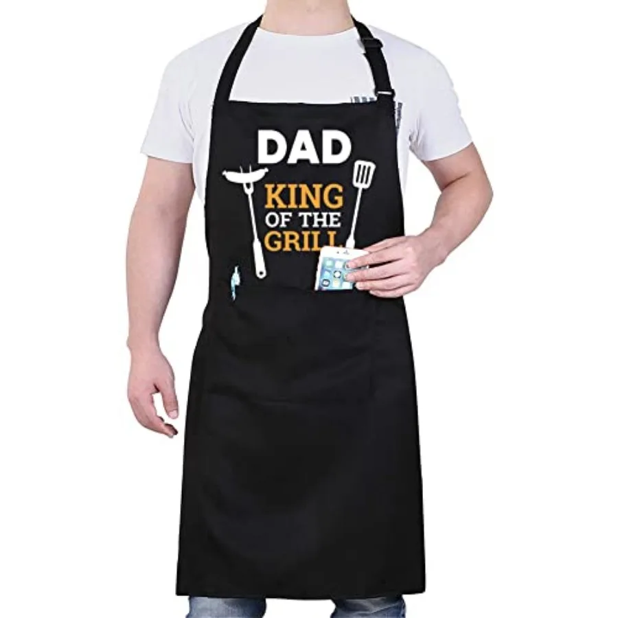 Chef Grill Apron with 2 Large Pockets, Adjustable Neck Strap and Waist Ties, King of The Grill, Kitchen Cooking Baking Barbecue
Chef Grill Apron with 2 Large Pockets, Adjustable Neck Strap and Waist Ties, King of The Grill, Kitchen Cooking Baking Barbecue