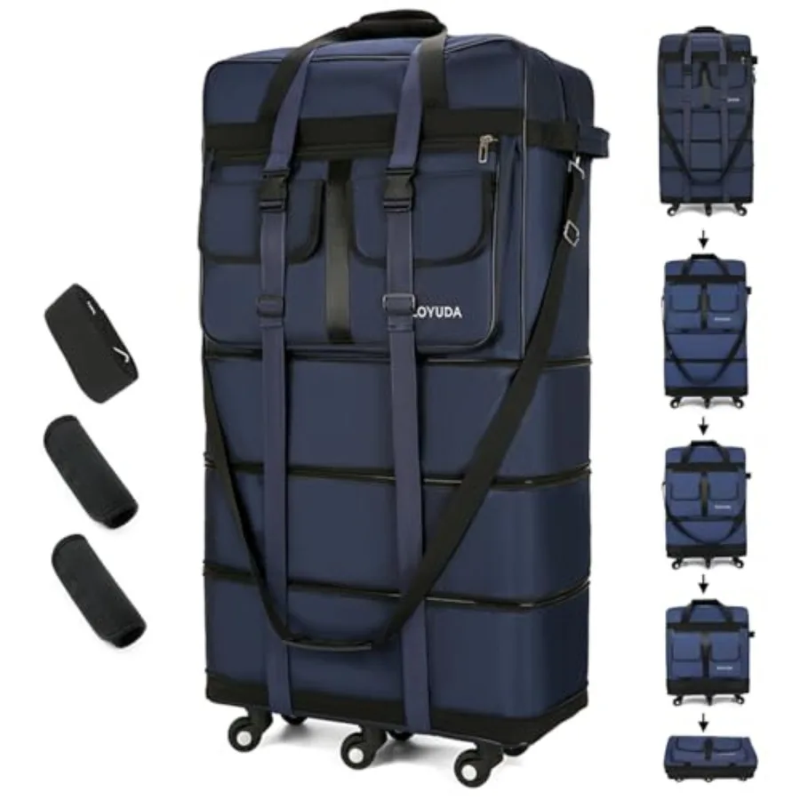 130L Expandable Luggage 40 Inch Suitcase with Wheels Collapsible Luggage with Wheels Rolling Duffle Bag with wheels Foldable Su
130L Expandable Luggage 40 Inch Suitcase with Wheels Collapsible Luggage with Wheels Rolling Duffle Bag with wheels Foldable Su