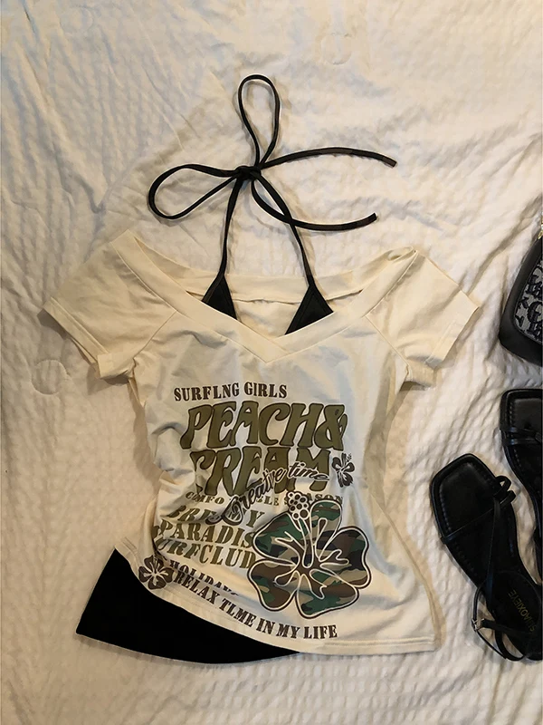 Оригинальная футболка с буквенным принтом ort Sve, женская летняя футболка в американском стиле ретро, уникальный топ из смеси хлопка, удобная одежда 
Оригинальная футболка с буквенным принтом ort Sve, женская летняя футболка в американском стиле ретро, уникальный топ из смеси хлопка, удобная одежда