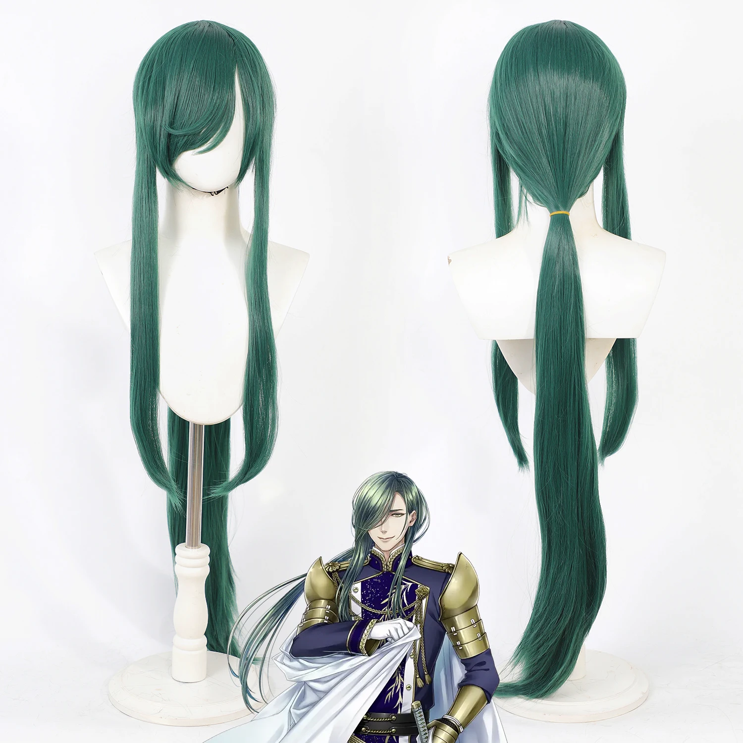 40inch Anime Touken Ranbu Nikkou Aoe Cosplay Wig Dark Green Long Ponytail Heat Resistant Synthetic Hair for Halloween Costume
40inch Anime Touken Ranbu Nikkou Aoe Cosplay Wig Dark Green Long Ponytail Heat Resistant Synthetic Hair for Halloween Costume