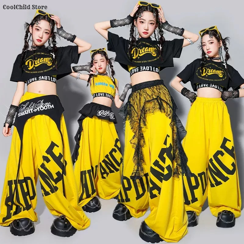 Girls K-pop Crop Top Street Dance Letters Sport Loose Pants Children Hip Hop Streetwear Kids Jazz Girl Group Costume Clothes Set
Girls K-pop Crop Top Street Dance Letters Sport Loose Pants Children Hip Hop Streetwear Kids Jazz Girl Group Costume Clothes Set