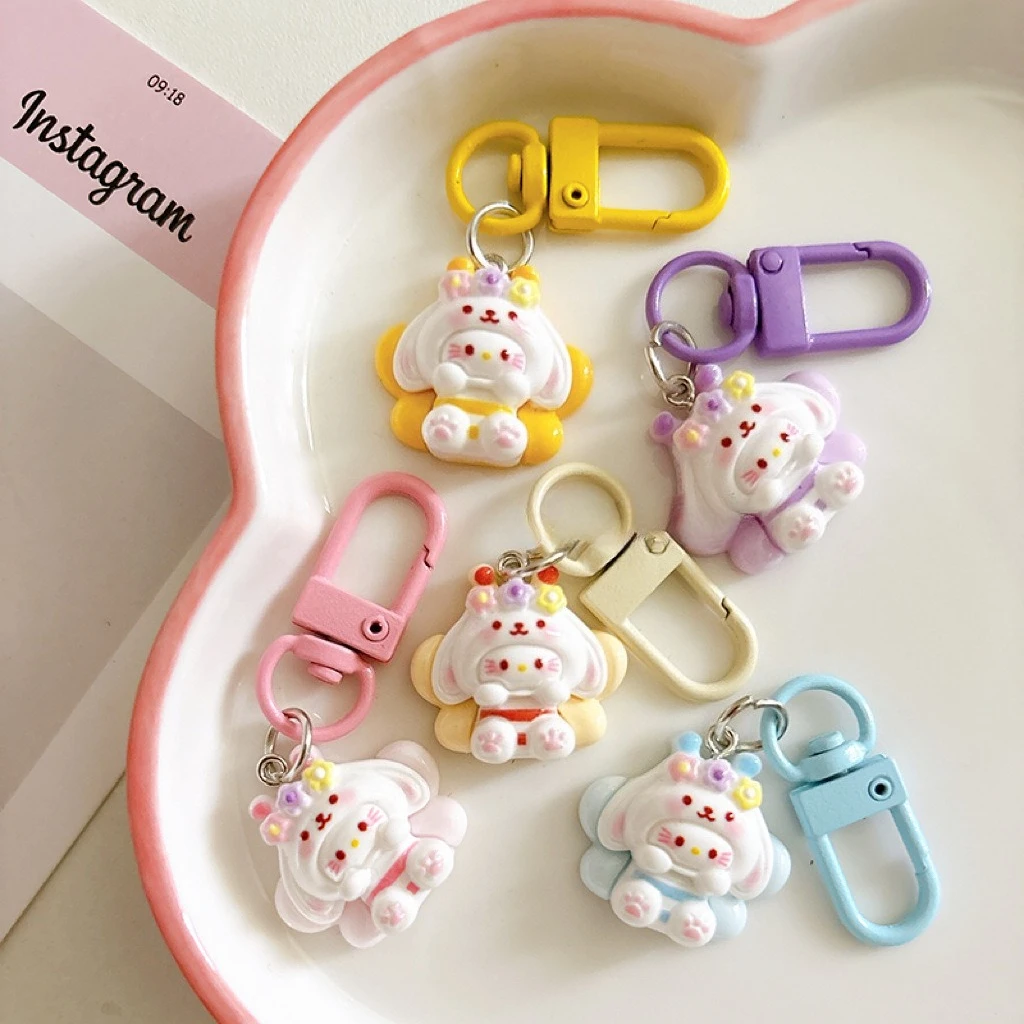 Cute Cross Dressing Cat Big Eared Dog Keychain Pendant, Girl's Heart Bag Hanging Accessories Backpack Accessories
Cute Cross Dressing Cat Big Eared Dog Keychain Pendant, Girl's Heart Bag Hanging Accessories Backpack Accessories