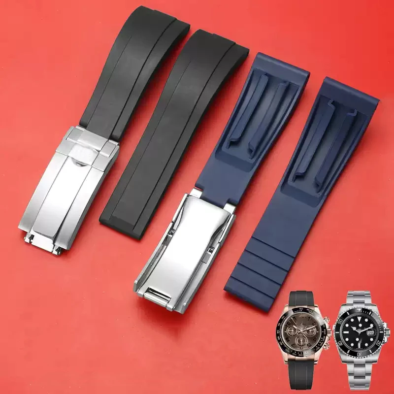 Nature Soft Silicone Rubber Watchband For Rolex Watch Strap Daytona Submariner GMT OYSTERFLEX Bracelet Folding Buckle 20mm
Nature Soft Silicone Rubber Watchband For Rolex Watch Strap Daytona Submariner GMT OYSTERFLEX Bracelet Folding Buckle 20mm