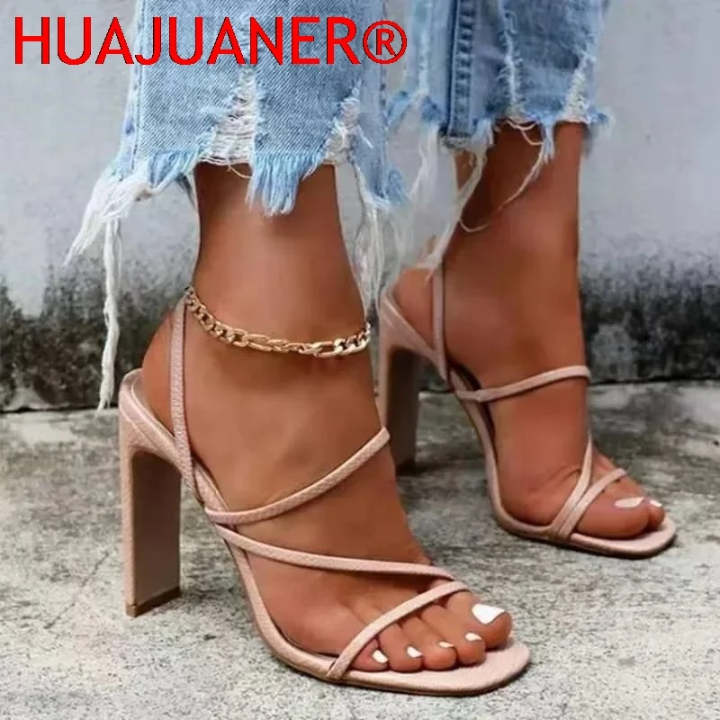 European American Trendy Thick Heel Sandals for Women's 2026 Summer New High Heel Design with Fine Strap Sandals Zapatos Mujer
European American Trendy Thick Heel Sandals for Women's 2026 Summer New High Heel Design with Fine Strap Sandals Zapatos Mujer