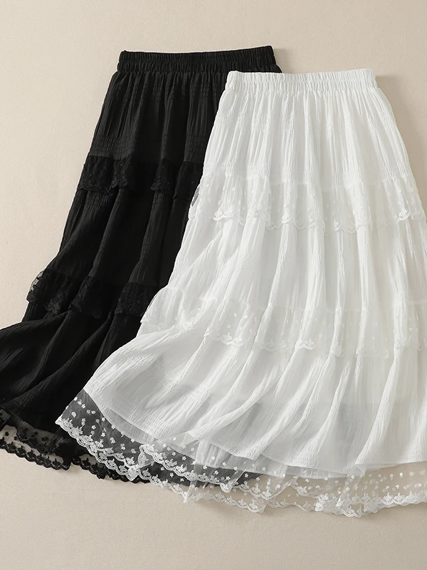Artistic White Lace Half Skirt Women's Summer 2026 New Style High Waist Slimming Versatile A-Line Long Skirt Cake Skirt
Artistic White Lace Half Skirt Women's Summer 2026 New Style High Waist Slimming Versatile A-Line Long Skirt Cake Skirt
