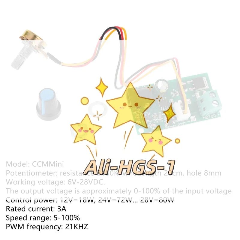 Universal 6/12/24V 3A Motor Speed Governor Board Ideal for DIY Enthusiasts
Universal 6/12/24V 3A Motor Speed Governor Board Ideal for DIY Enthusiasts