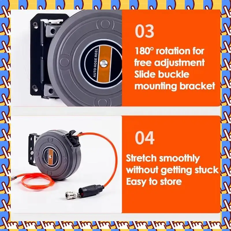 A79I Air Drum Automatic Retractable Air Drum Hose Reel Hose Retractor Reel For Car Washing Car Beauty And Repair
A79I Air Drum Automatic Retractable Air Drum Hose Reel Hose Retractor Reel For Car Washing Car Beauty And Repair