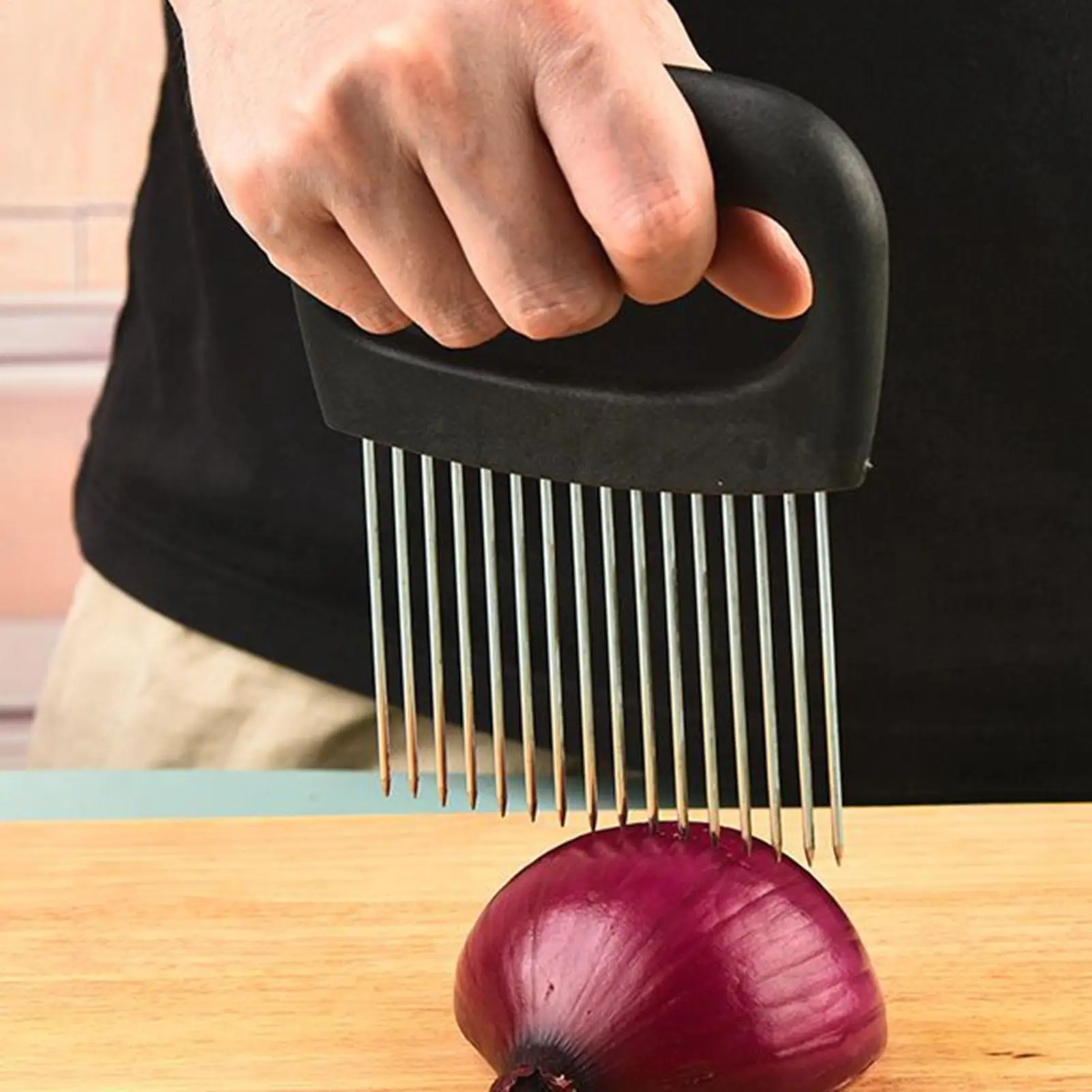 Onion Slicer Holder Veggie Chopper Onion Slicer Tool Manual Meat Tenderizer Stainless Steel Kitchen Gadgets For Cutting Slicing
Onion Slicer Holder Veggie Chopper Onion Slicer Tool Manual Meat Tenderizer Stainless Steel Kitchen Gadgets For Cutting Slicing
