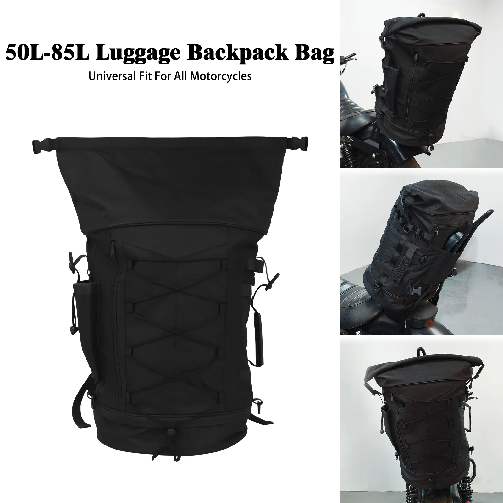 Universal Motorcycle Luggage Backpack Multifunction Waterproof Tail Bag Travel Outdoor Expandable Sissy Bar Backrest Bag W/Strap
Universal Motorcycle Luggage Backpack Multifunction Waterproof Tail Bag Travel Outdoor Expandable Sissy Bar Backrest Bag W/Strap