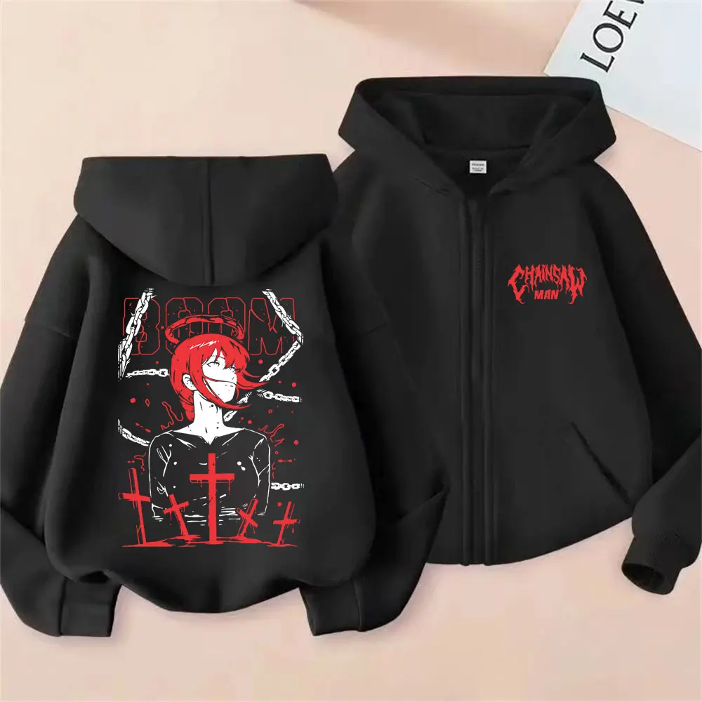 Anime Chainsaw Man Makima Graphic Zipper Hoodie Men Women Fashion Vintage Oversized Zip Up Jacket Unisex Manga Lovers Fans Gift
Anime Chainsaw Man Makima Graphic Zipper Hoodie Men Women Fashion Vintage Oversized Zip Up Jacket Unisex Manga Lovers Fans Gift