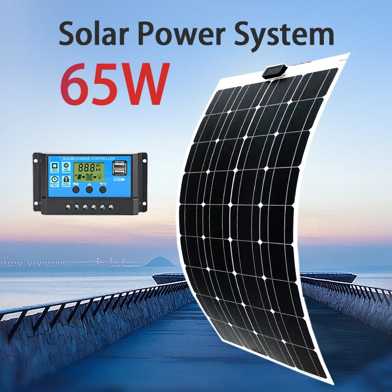 AK 65W flexible solar panel 21v 18v high efficiency battery charger module is suitable for camping car boat RV solar panel
AK 65W flexible solar panel 21v 18v high efficiency battery charger module is suitable for camping car boat RV solar panel