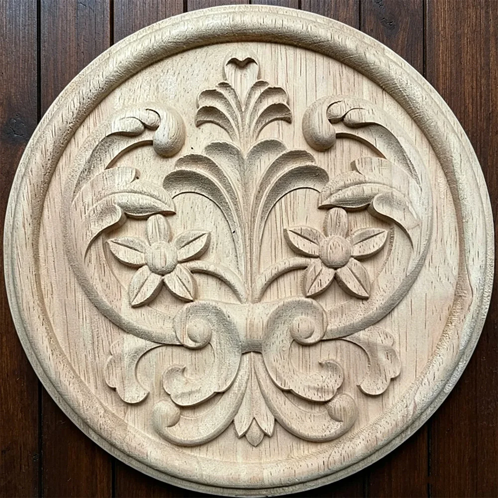 20cm Round Flower Exquisite Carving Natural Wood Appliques Furniture Wooden Mouldings Vintage Unpainted Accessories Decoration
20cm Round Flower Exquisite Carving Natural Wood Appliques Furniture Wooden Mouldings Vintage Unpainted Accessories Decoration