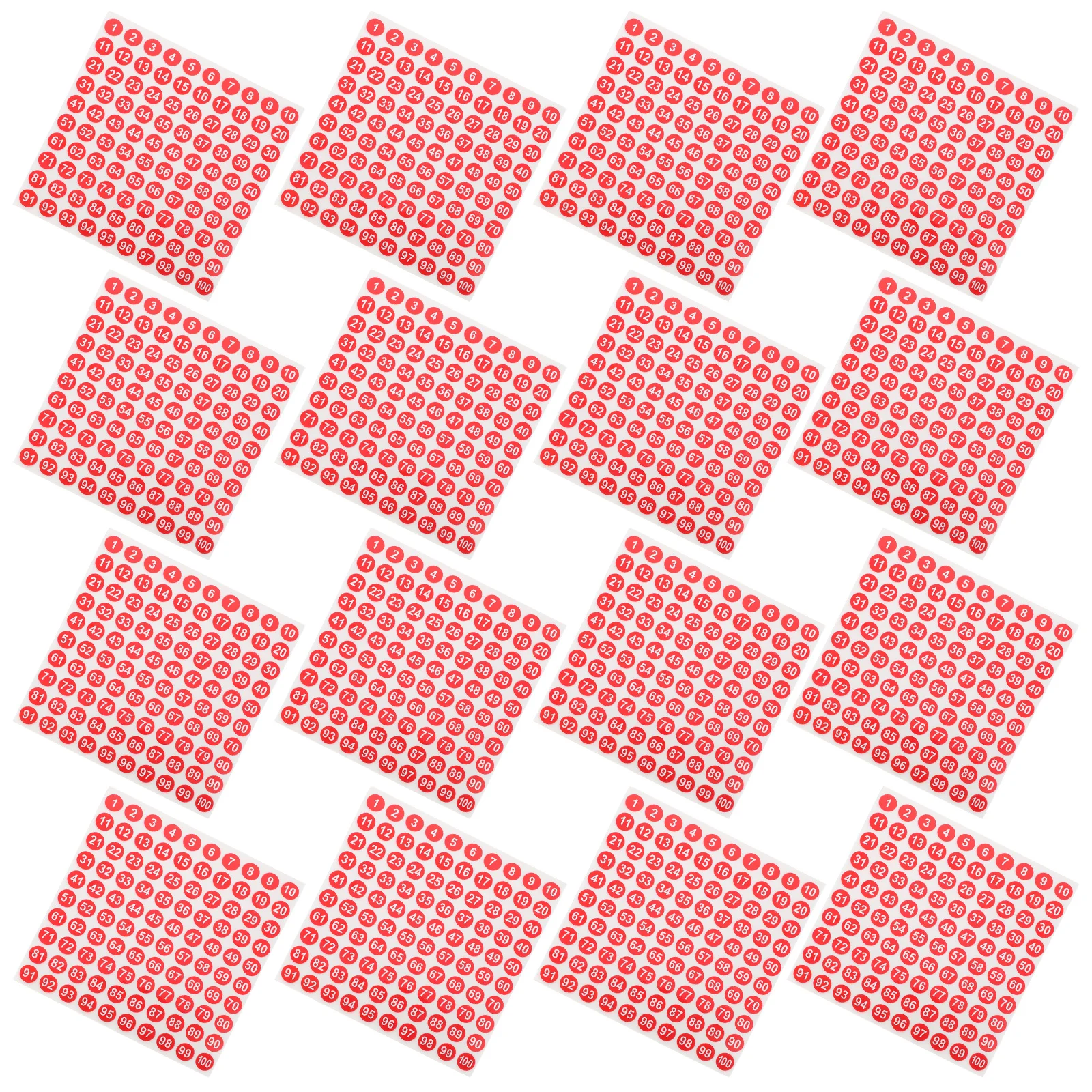 100 Sheets Number Sticky Labels Waterproof Digital Stickers Round Clothes Red Small Office
100 Sheets Number Sticky Labels Waterproof Digital Stickers Round Clothes Red Small Office