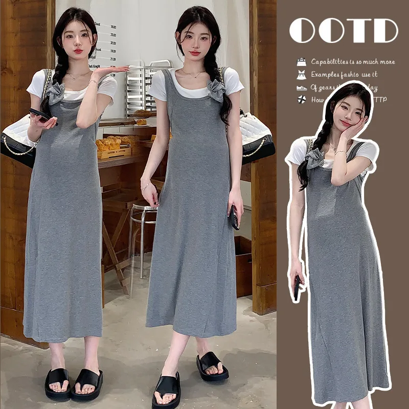 2025 Pregnant Women's Summer Clothes Pure Cotton Elastic Fashionable Slimming Vest Skirt Two-piece Set
2025 Pregnant Women's Summer Clothes Pure Cotton Elastic Fashionable Slimming Vest Skirt Two-piece Set