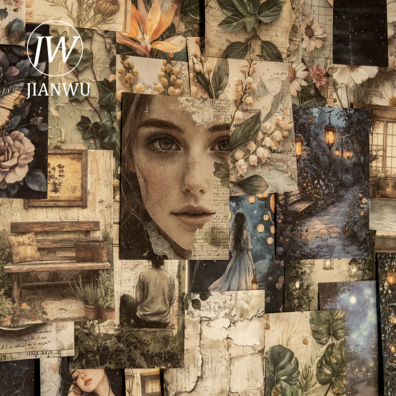 JIANWU Overgrown Set Series Vintage Character Flower Landscapecollage Scrapbook Material Paper Creative Junk Journal Stationery
JIANWU Overgrown Set Series Vintage Character Flower Landscapecollage Scrapbook Material Paper Creative Junk Journal Stationery