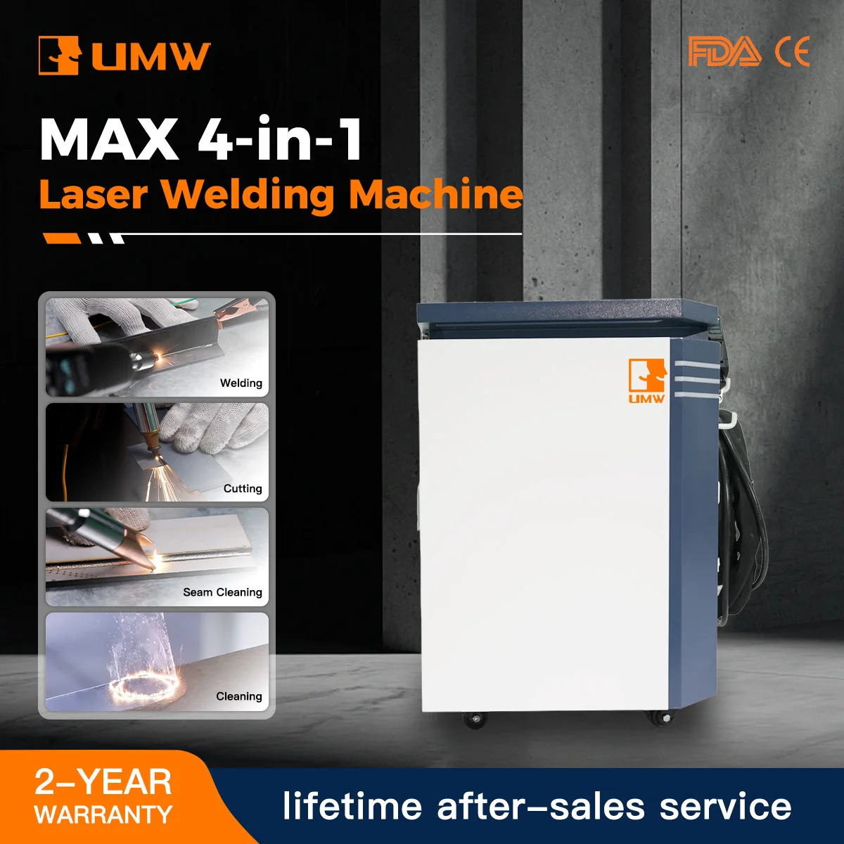 4-in-1 Fiber Laser Welding Machine with Max Fiber Laser Brand Cutting Cleaning Welding Weld seam Cleaning Handheld Laser Welder
4-in-1 Fiber Laser Welding Machine with Max Fiber Laser Brand Cutting Cleaning Welding Weld seam Cleaning Handheld Laser Welder