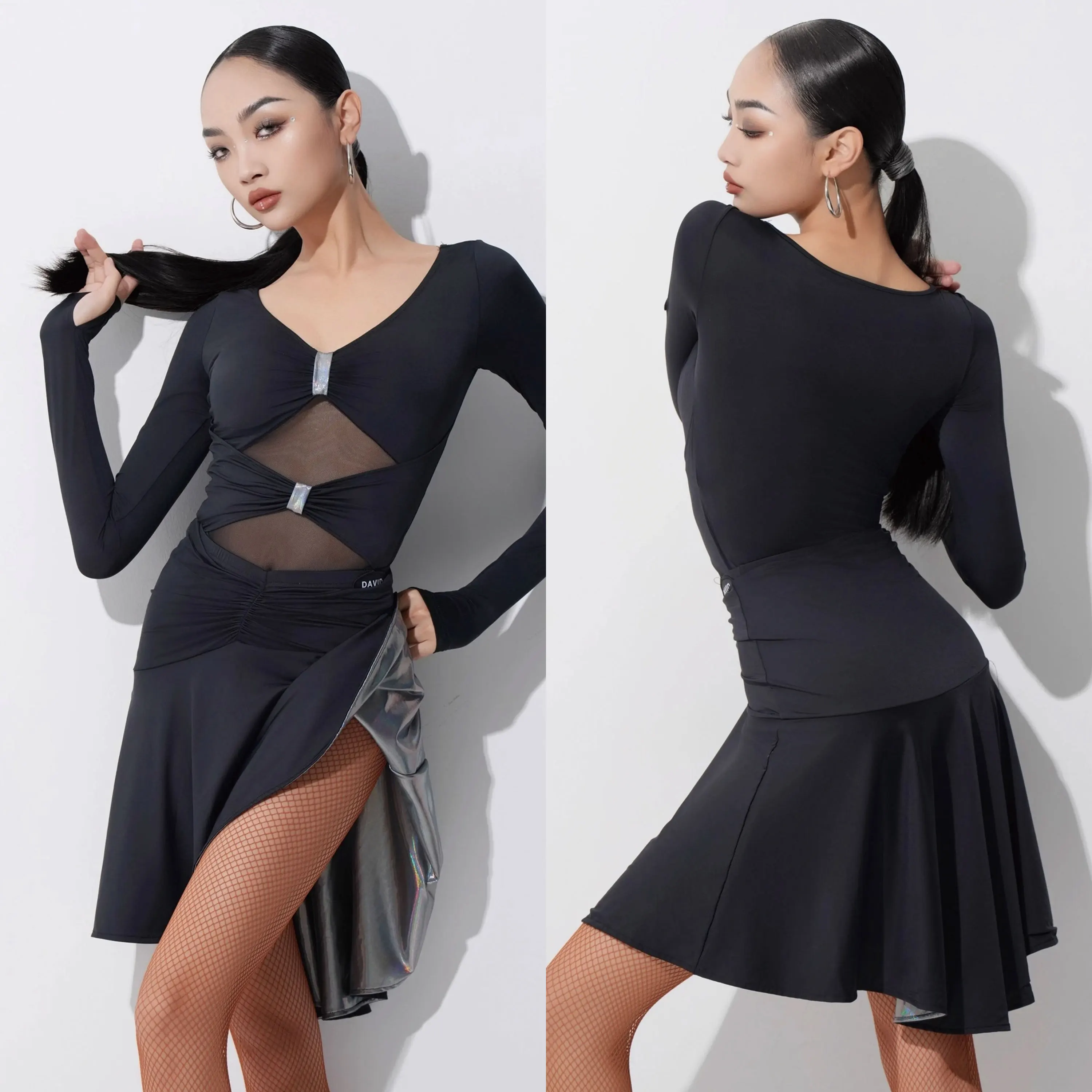 UK Latin Dance Suits Professional Long Sleeve Full Flare Skirt Set, Ballroom Training & Performance Costume
UK Latin Dance Suits Professional Long Sleeve Full Flare Skirt Set, Ballroom Training & Performance Costume