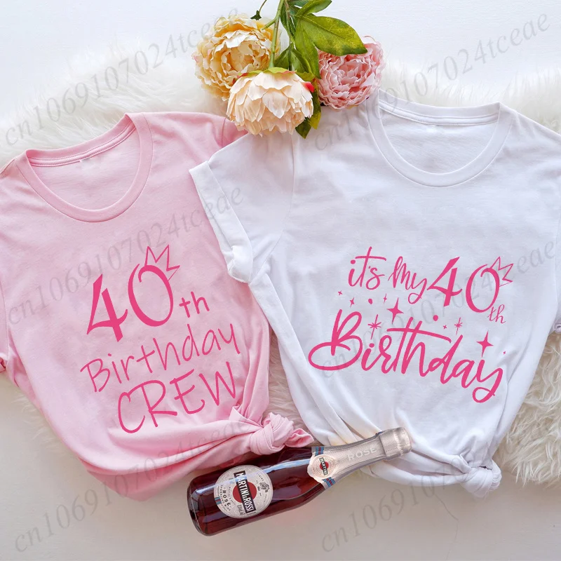 It's My 40th Years Birthday Party Shirt 40th Birthday Crew Squad T-Shirt for Women Clothing Harajuku Summer Short Sleeve Tees
It's My 40th Years Birthday Party Shirt 40th Birthday Crew Squad T-Shirt for Women Clothing Harajuku Summer Short Sleeve Tees